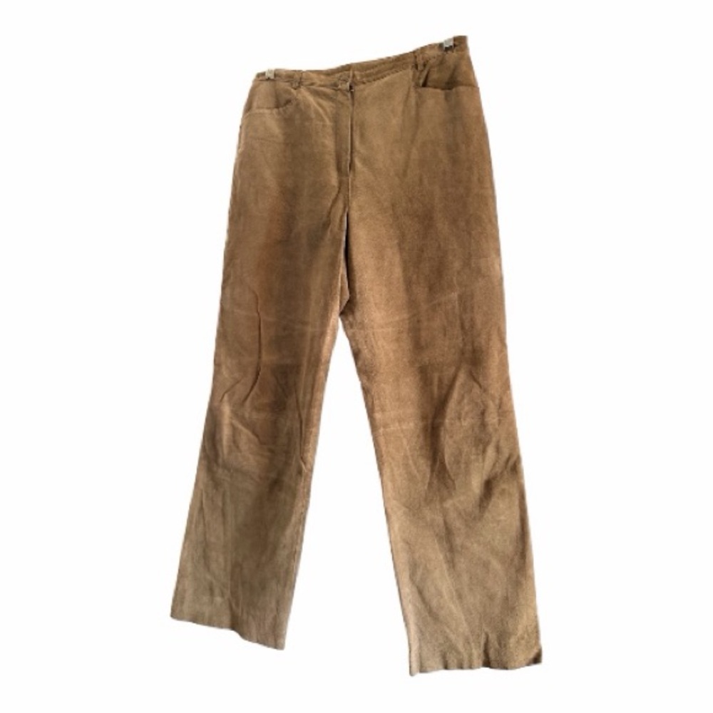 Suede J. Jill Women's Sage Green Suede Straight Leg Pants